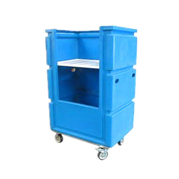 Best-selling China supplier plastic laundry cage trolley/cloth and towel storage container with wheels,easy moving