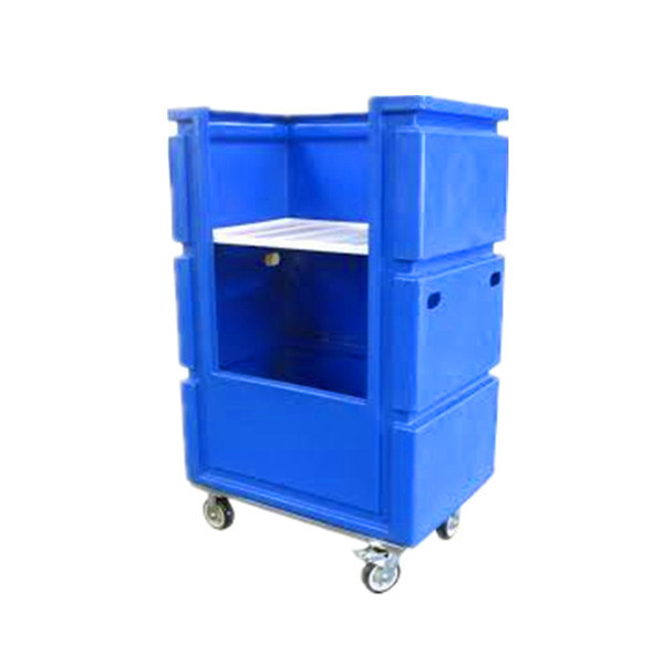 Best-selling China supplier plastic laundry cage trolley/cloth and towel storage container with wheels,easy moving