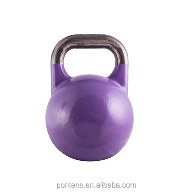 Gym strength training power exercise 8kg 20kg color vinyl cast iron competition kettlebell