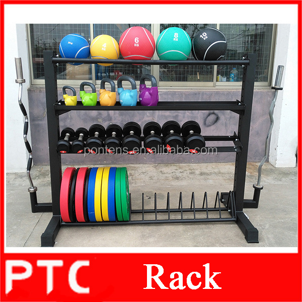 Gym Equipment Multi Function Weightlifting Kettlebell Storage Dumbbell Weight Plates Rack