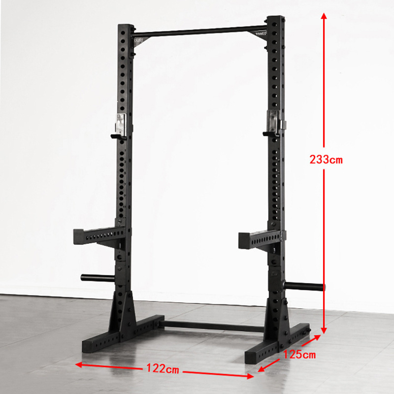 Gym Fitness Accessories  Exercise Equipment Adjustable Wall Mounted Weight Squat Stand Power Rack  With Pull Up Bar