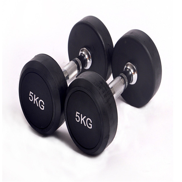 Gym Fitness Weight Equipment Storage Rubber Round Dumbbell Rack With Dumbbells Set