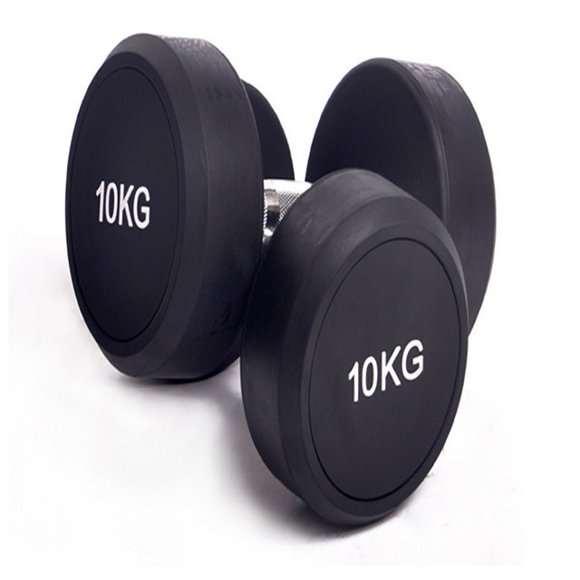 Gym Fitness Weight Equipment Storage Rubber Round Dumbbell Rack With Dumbbells Set