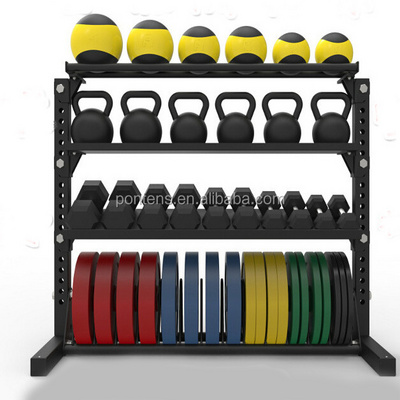 Gym Equipment Multi Function Weightlifting Kettlebell Storage Dumbbell Weight Plates Rack