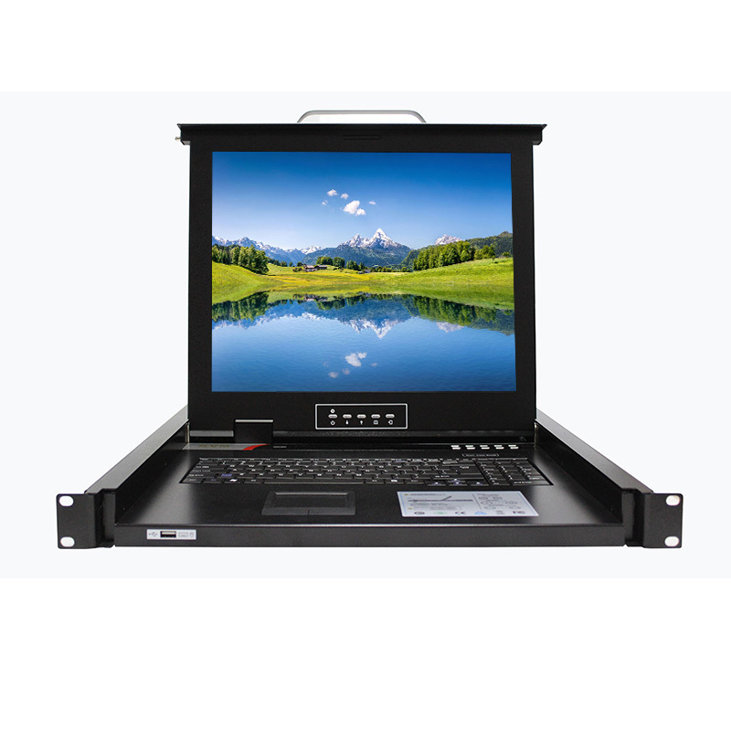 19 Inch LCD KVM Switch OEM 3 in One 16 ports VGA KVM Console  1U Rack Mount  Control and Switch The Sever Usb KVM Switch