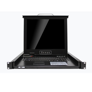 KVM China manufacturer 17 inch   1U rack mount VGA 4 port KVM console LCD KVM switch