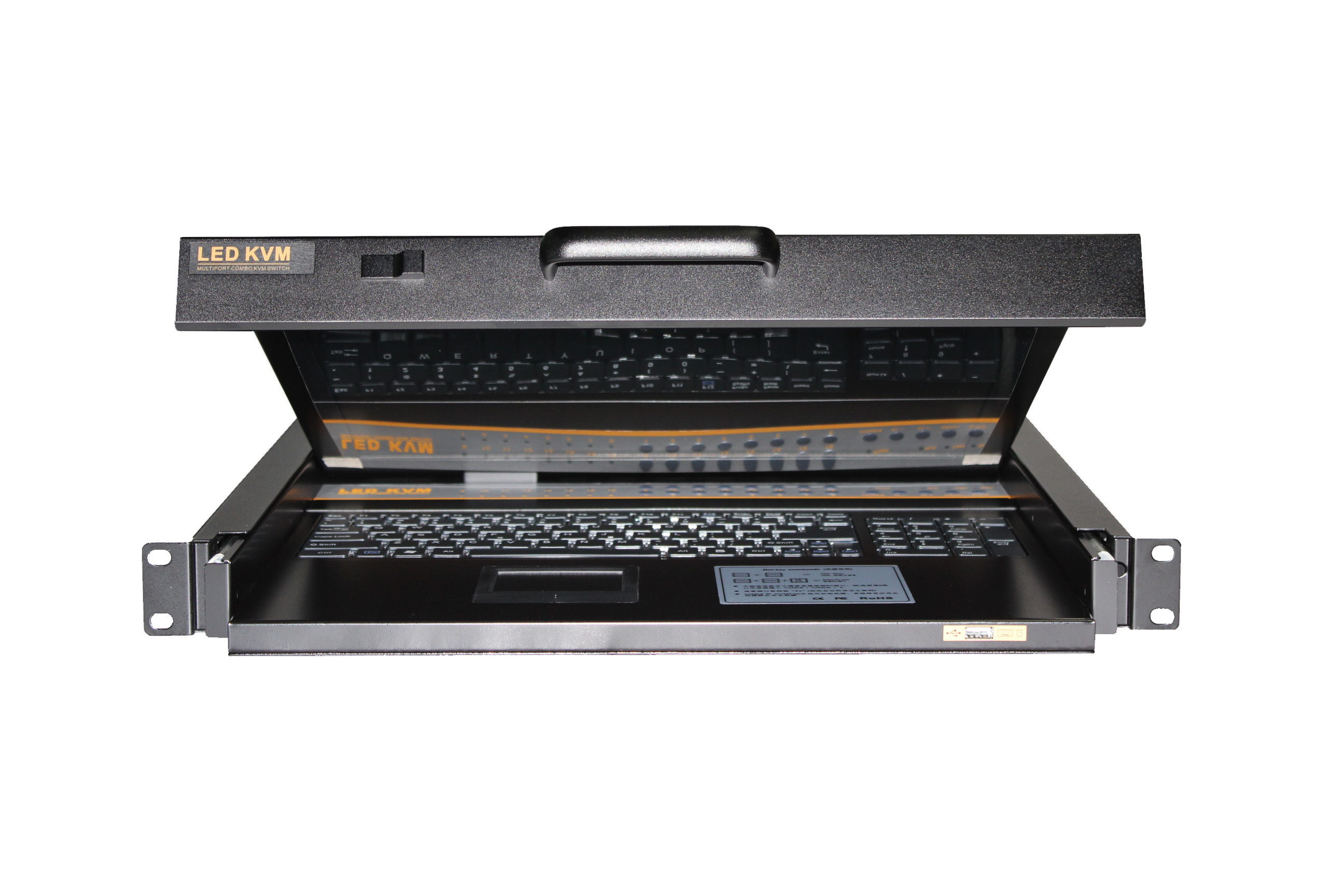 19 Inch LCD KVM Switch OEM 3 in One 16 ports VGA KVM Console  1U Rack Mount  Control and Switch The Sever Usb KVM Switch