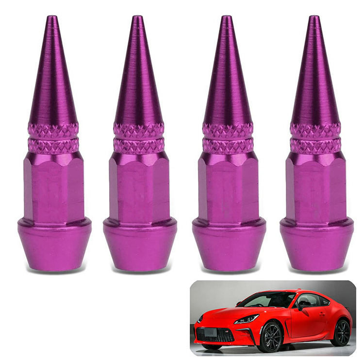 Professional wholesale popular car tire parts purple bullet screw valve personality modification pointed valve