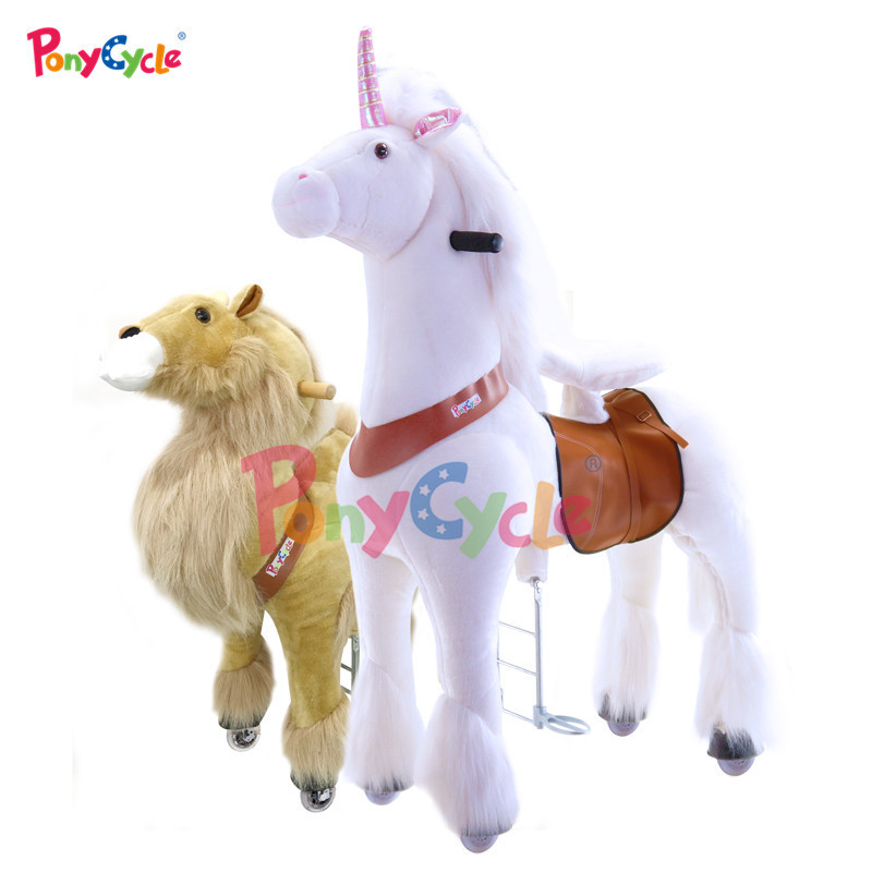 large pony cycle kids horse riding toys plush toy horse