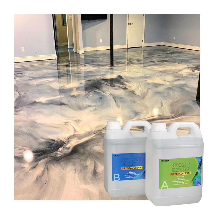 Metallic Epoxy Waterproof Flooring & Coating Crystal Epoxy Resin for Floor