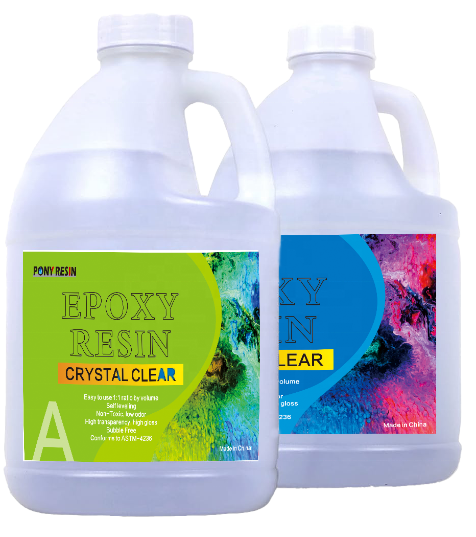 1 Gallon Epoxy Resin for Table Floor Craft Top Epoxy Resin Colors DIY AB Glue Casting