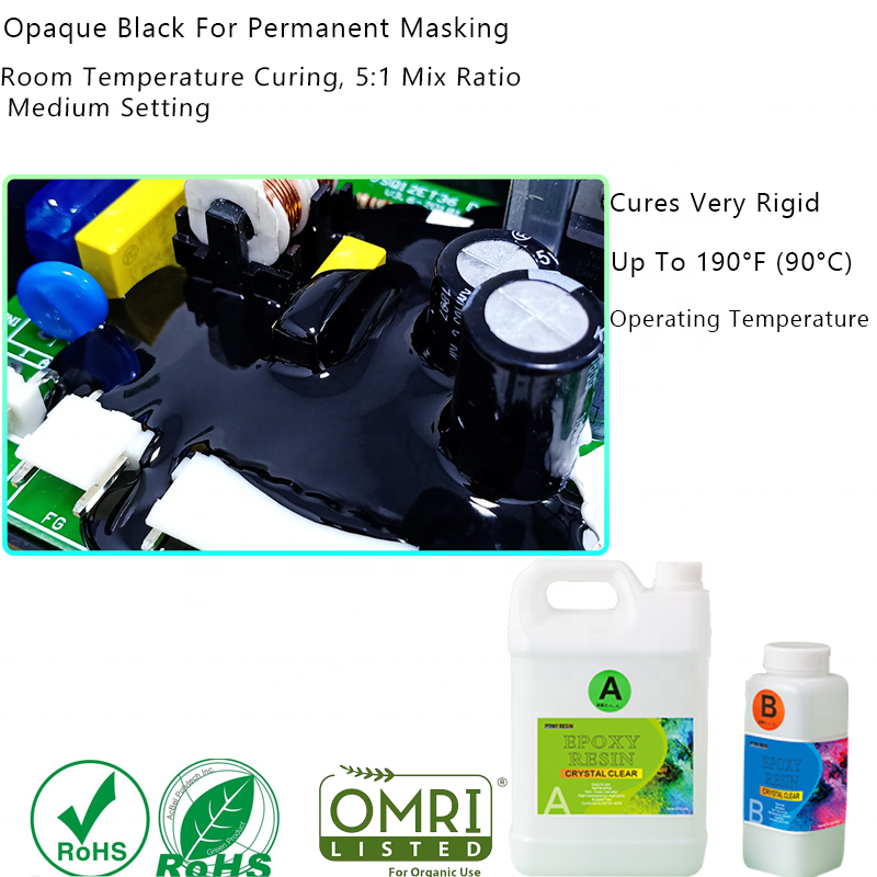 Liquid Resin Epoxy Black Epoxy Potting Glue for Potting and Coating for Solar Panels