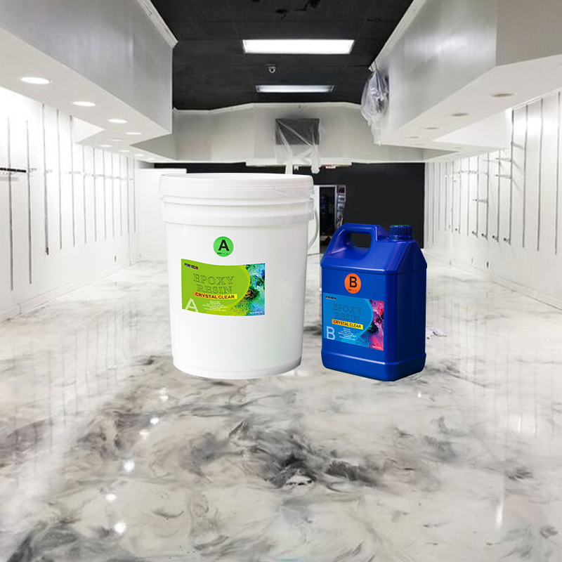 20kg 3:1 Two-Component Super Viscous Transparent Liquid Crystal AB Resin Epoxy Flooring