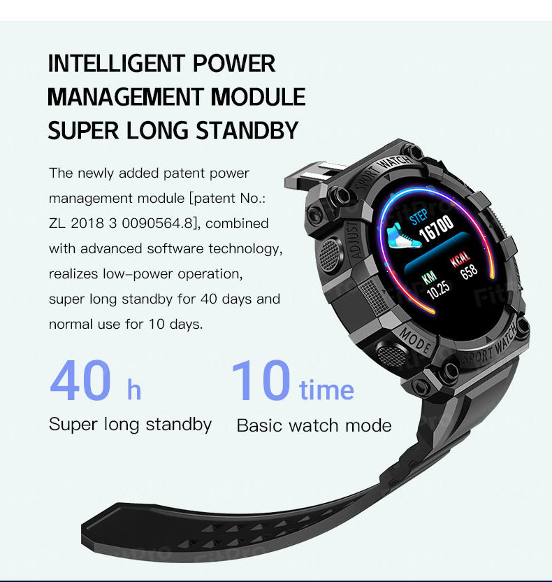 VALDUS New Smart Watch Heart Rate Blood Pressure Monitoring Smartwatches Waterproof Men Smartwatch