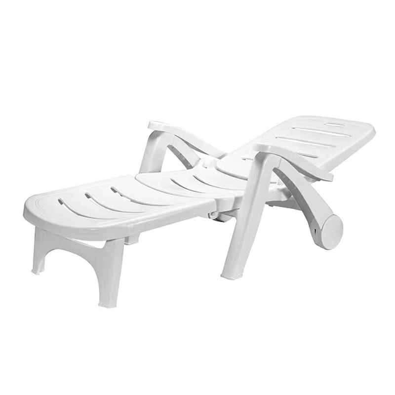 High Quality Outdoor Chaise Lounge Chair Plastic Sun Loungers Pool Sun Bed Leisure Beach Chair