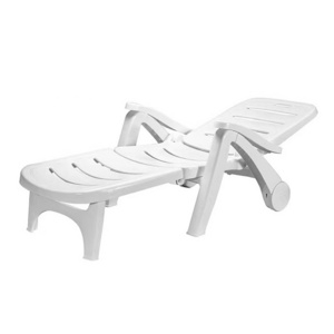 High Quality Outdoor Chaise Lounge Chair Plastic Sun Loungers Pool Sun Bed Leisure Beach Chair