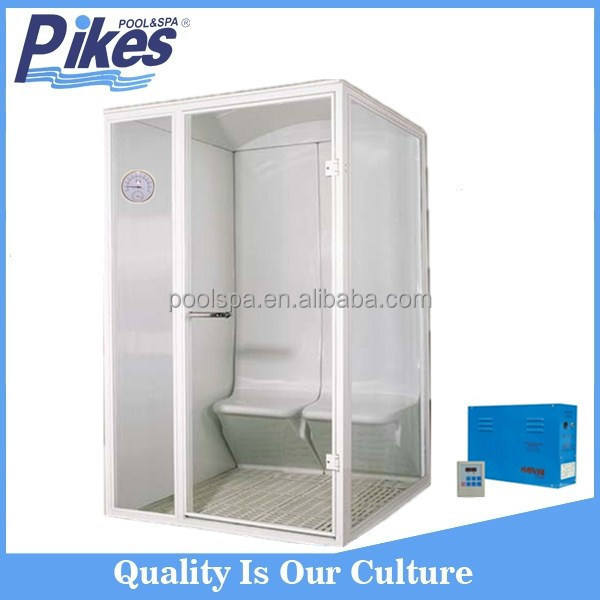 Outdoor two person portable sauna steam room with steam generator