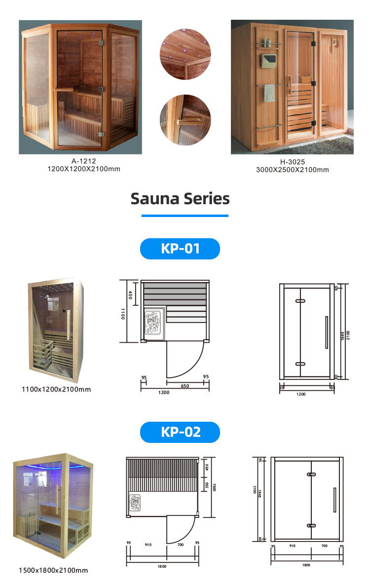 Canadian Cedar Mini 2 Person Outdoor Dry Sauna Room