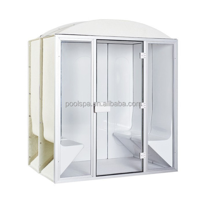 Outdoor two person portable sauna steam room with steam generator