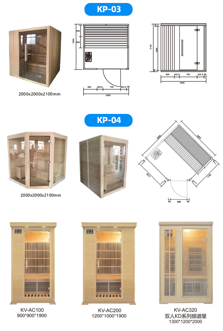 Canadian Cedar Mini 2 Person Outdoor Dry Sauna Room