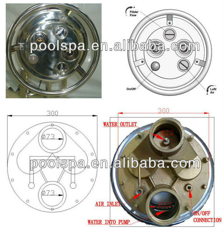 Endless swim equipment Counterflow Nozzle Swimming Pool Counter Current Swim Jet