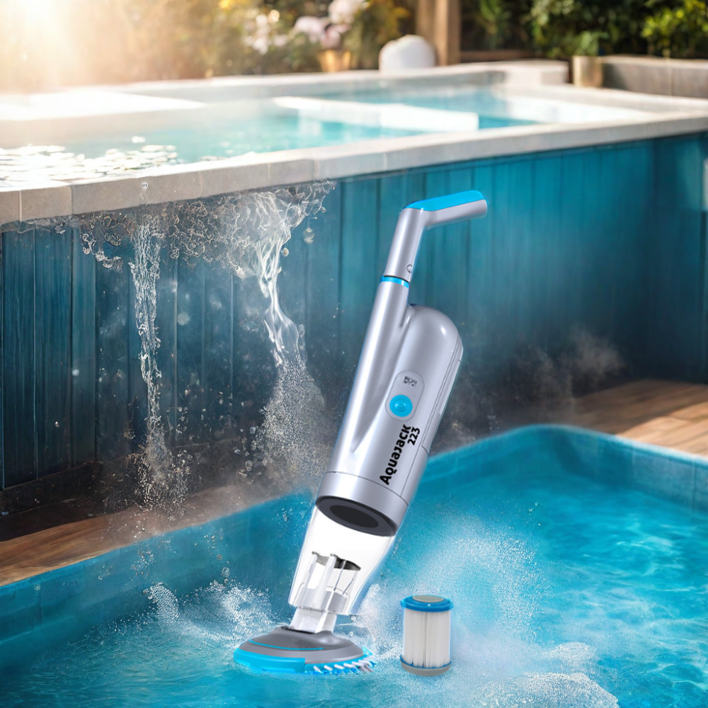 Aquajack 223 Cordless Handheld Rechargeable Suction Vacuum Cleaner Swimming Pool hot tub Spa 30-Minute Working with cartridge