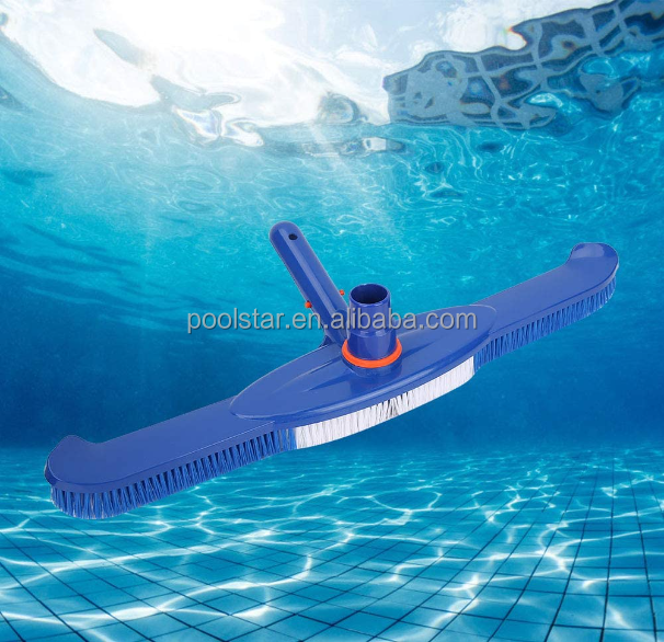 Essential PE Aluminum Swimming Pool Skimmer Wall Tile Plastic Brush Head Filter Pool Cleaner for Inground Installation