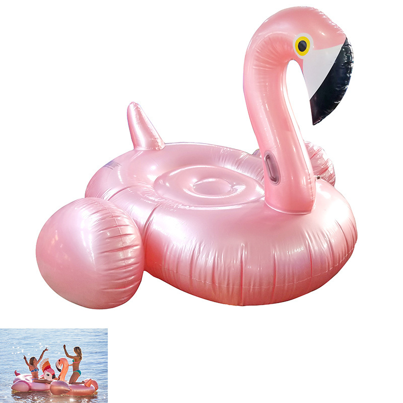 Hot Sale Luxury Pink Flamingo Ride-On Inflatable PVC Float Pool Toy for Home Water Beach Usage for Outdoor Swimming