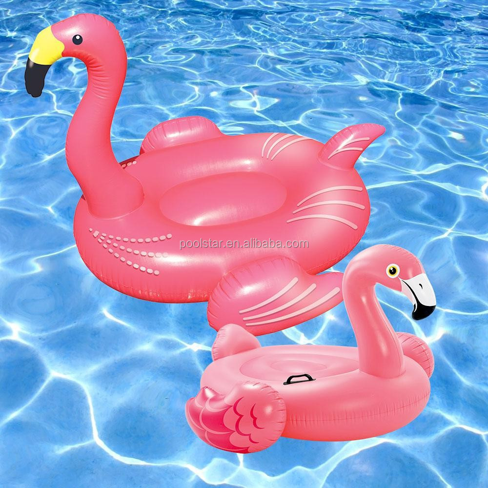 Hot Sale Luxury Pink Flamingo Ride-On Inflatable PVC Float Pool Toy for Home Water Beach Usage for Outdoor Swimming