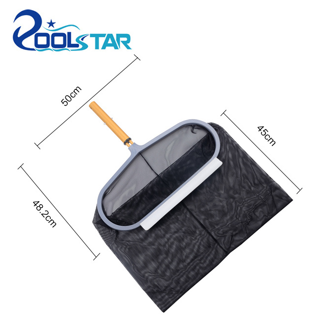 Poolstar Deep Pool PVC Leaf Skimmer Aluminum Handle Star Type Swimming Pool Cleaner Featuring Nylon ABS Plastic Cleaning