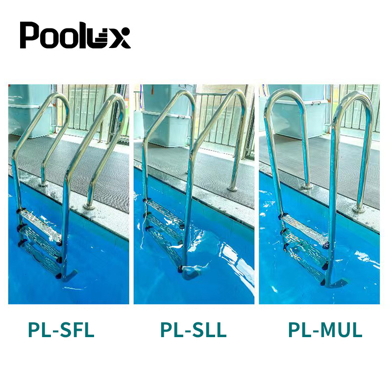 Poolux Double thickness Stainless steel pool ladder swimming pool