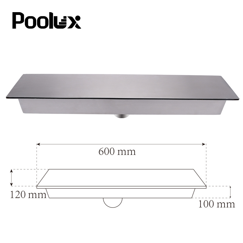 Poolux 304 stainless steel 300mm High quality swimming pool waterfall