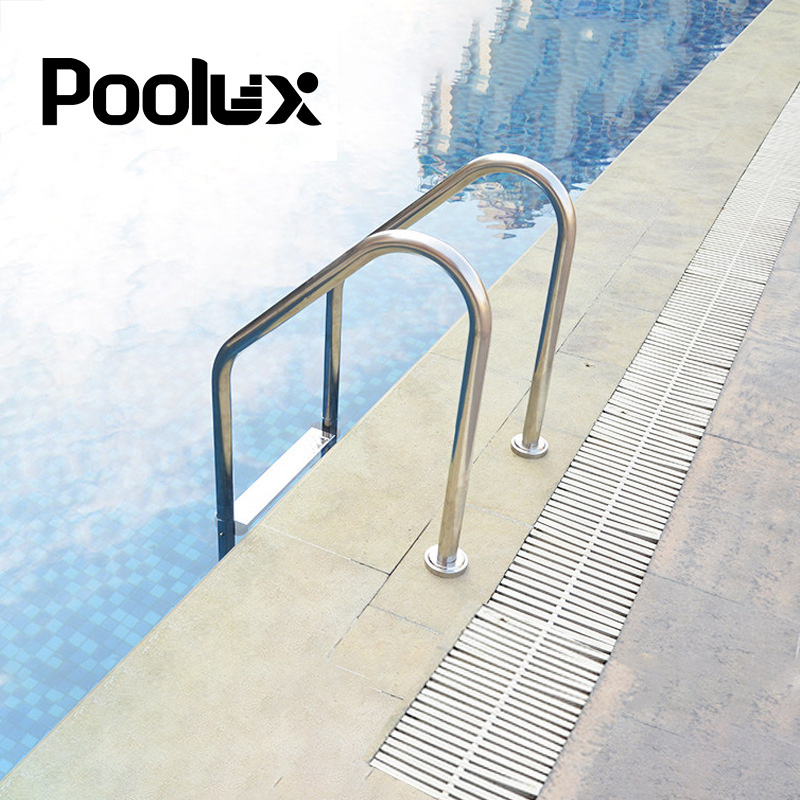 Poolux 304/316  2/ 3/ 4/ 5 steps Double thickness Anti-slip Stainless steel swimming pool ladder