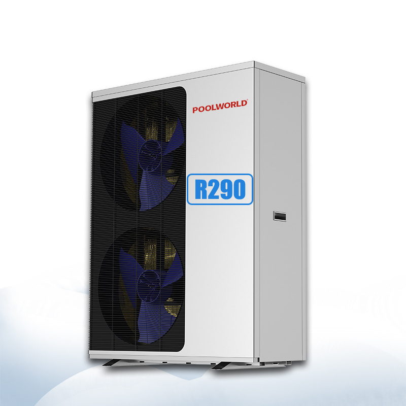 R290 full inverter Monoblock thermo pump air to water two stage heat pump with latest heat pump radiators