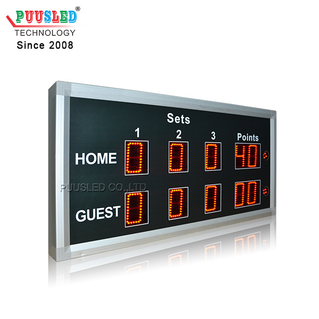 LED electronic sports goal scoreboard LED sport game timer display led tennis scoreboards for sale