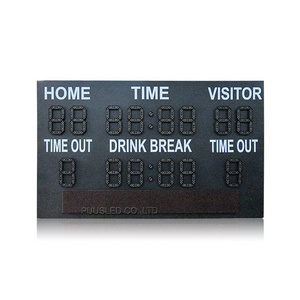 Waterproof Iron cabinet soccer scoreboard 7 segments red color led football scoreboard used scoreboard for sport game and gym