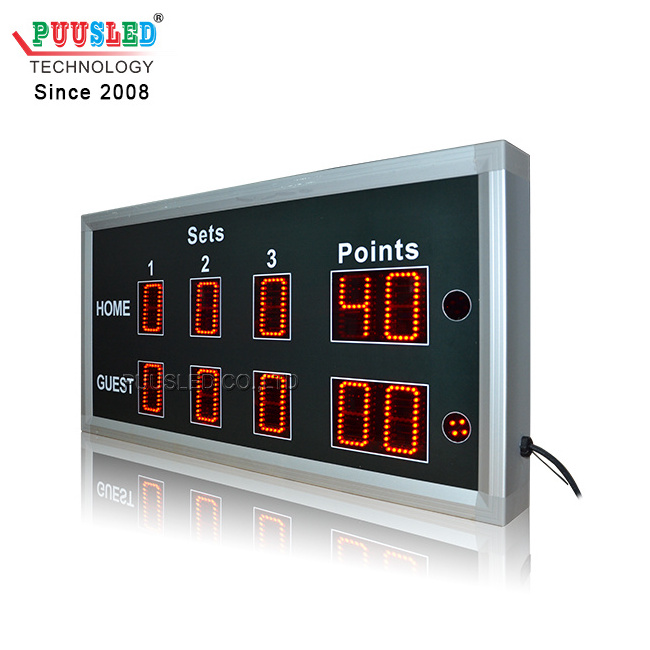 LED electronic sports goal scoreboard LED sport game timer display led tennis scoreboards for sale