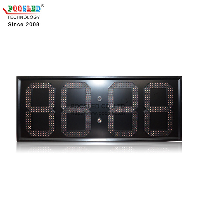 outdoor 7 segment digit sign outdoor digital wall clock large led temperature display