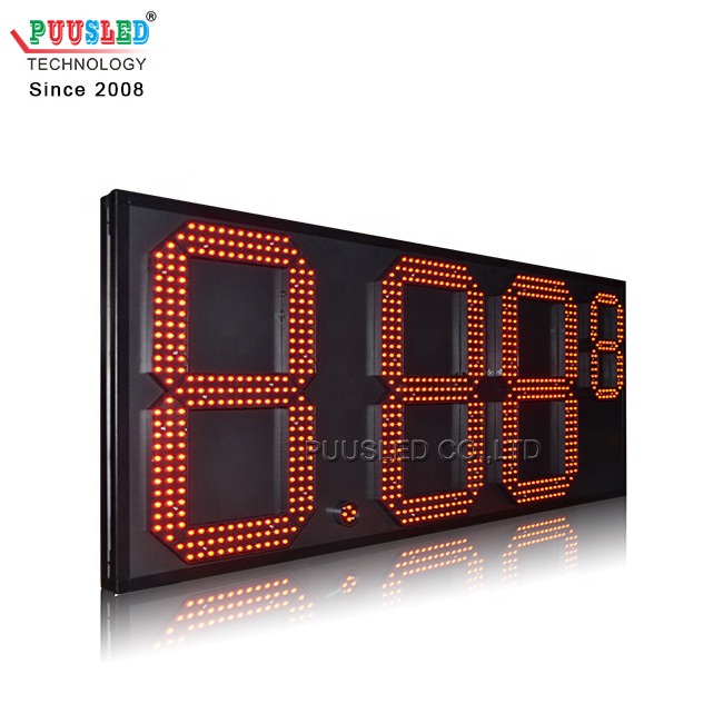 outdoor waterproof advertise gas stations gas price display led digital number price sign board