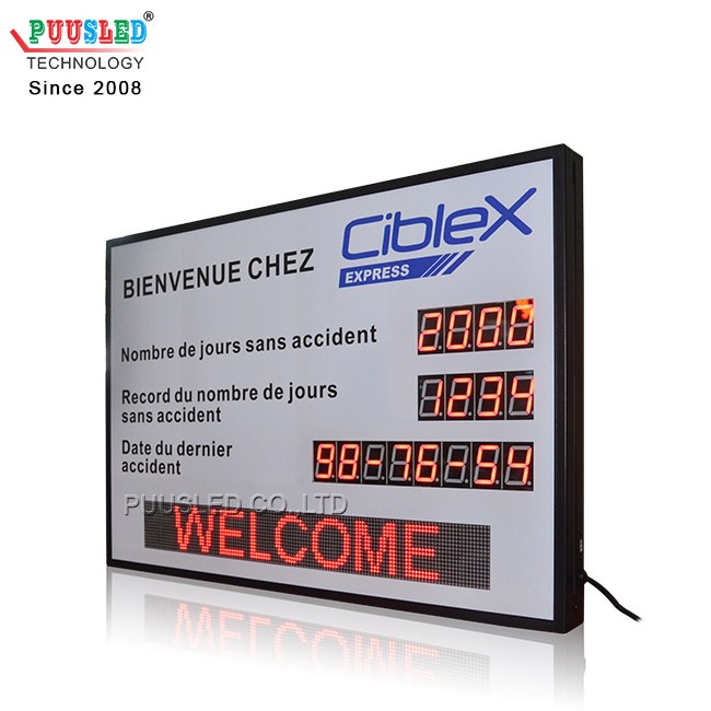 custom led production line counter display red color digit factory F3.75 led display product board led digit board