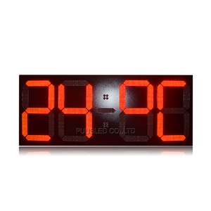 high brightness digital timer large led digital clock led time and temperature signs led wall clock