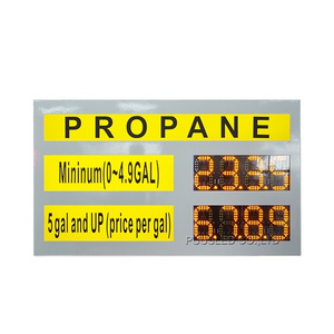 outdoor 6 inch yellow color led digit number led gas price digital sign pcb digital number gas price led display for gas station