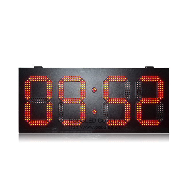 outdoor waterproof LED digital double side time and temperature sign led timer display led wall clock