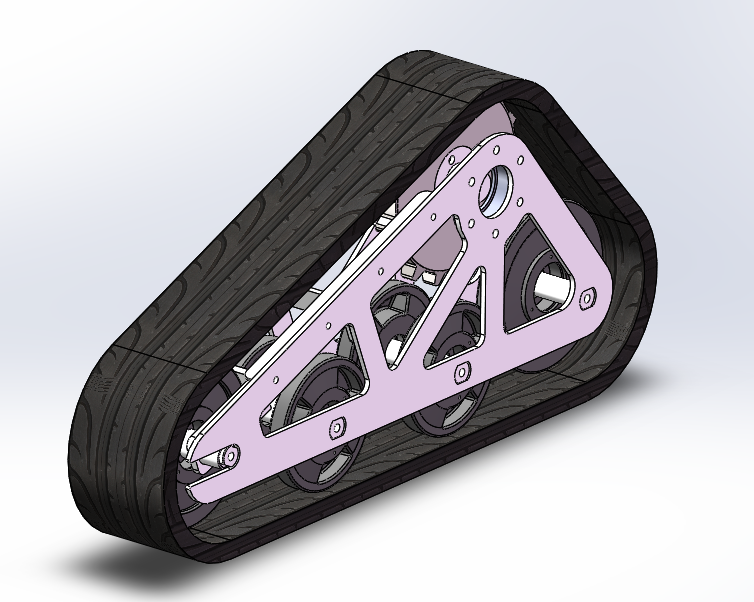 Rubber Track System Tracked Assembly for Wheelchair and Robot