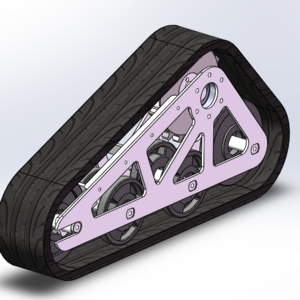 Rubber Track System Tracked Assembly for Wheelchair and Robot