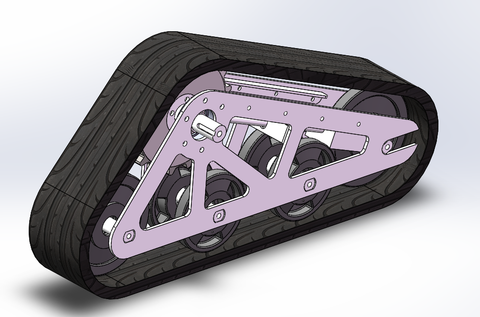 Rubber Track System Tracked Assembly for Wheelchair and Robot