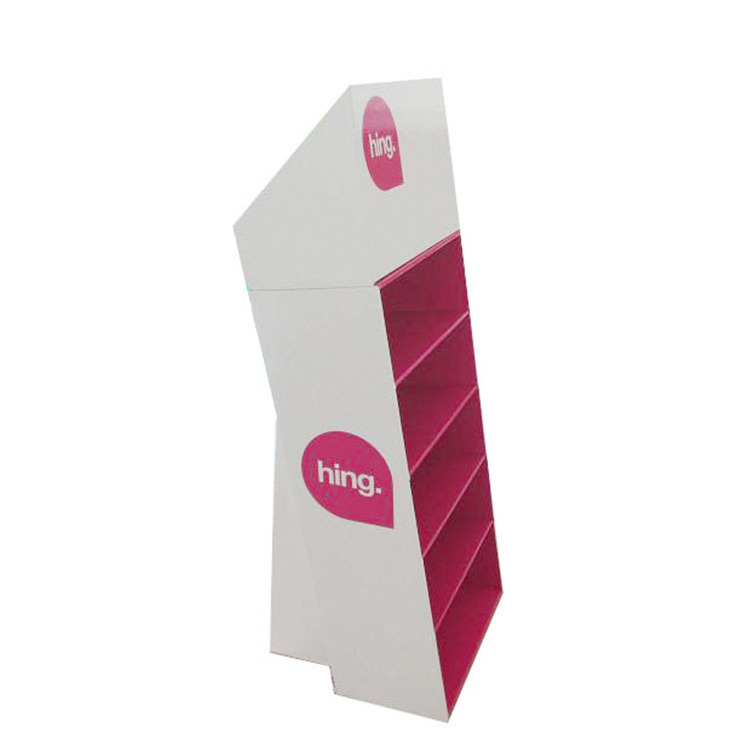 new hot sale merchandising shipper display cardboard floor shelf display stand