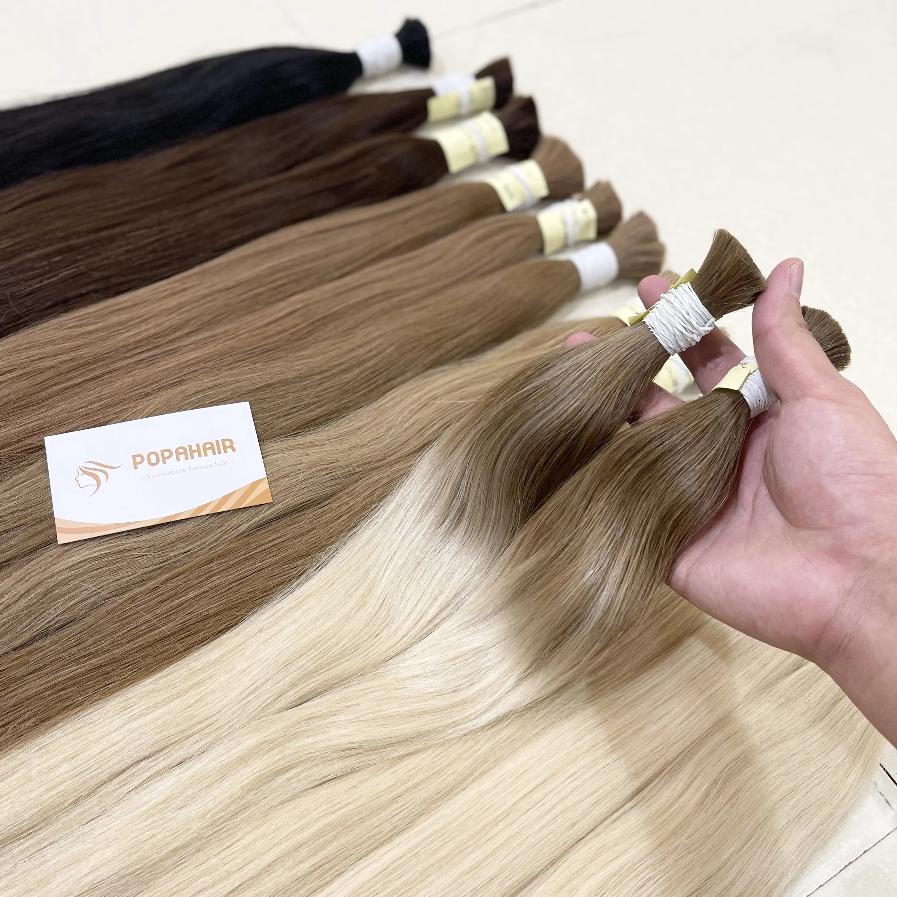 Bulk virgin hair is made from Vietnamese hair extension materials