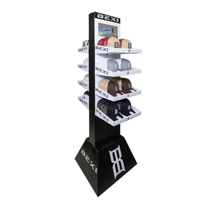 Promotional Stand Pop Cardboard Hat Display Rack