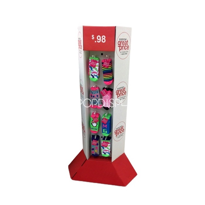 Store Retail POS Advertising Corrugated Printing Cardboard Floor Stocking Display Stand